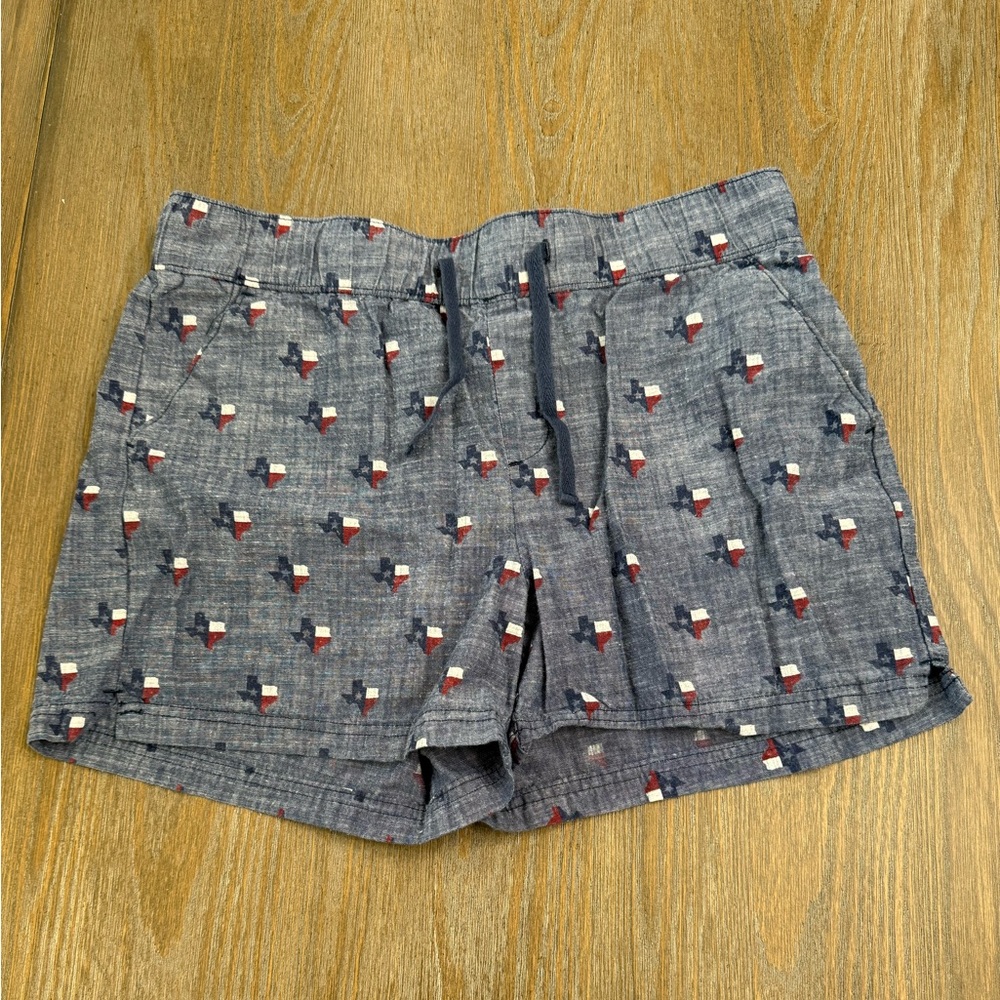 BCG Women’s Shorts Size Medium Texas Flag Print 100% Cotton